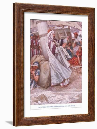 Paul Tells His Fellow Passengers of His Vision-Arthur A. Dixon-Framed Giclee Print