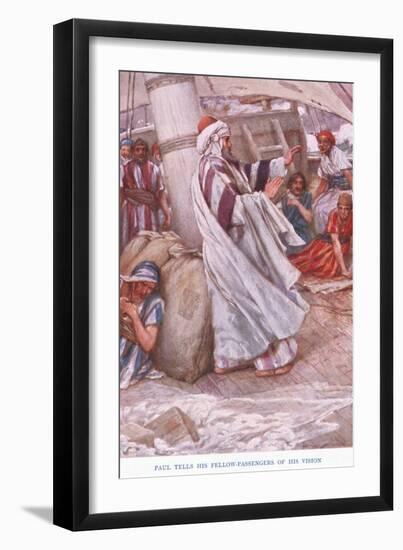 Paul Tells His Fellow Passengers of His Vision-Arthur A. Dixon-Framed Giclee Print