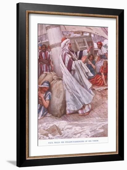 Paul Tells His Fellow Passengers of His Vision-Arthur A. Dixon-Framed Giclee Print