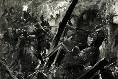 Second Wave of French Troops in German Trenches, WW1-Paul Thiriat-Stretched Canvas