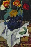 Still life with tulips in a blue pot. 1907-Paula Modersohn-Becker-Giclee Print
