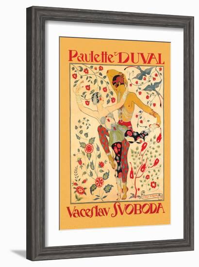 Paulette Duval and Vaceslv Svoboda Dance-Georges Barbier-Framed Art Print