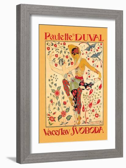 Paulette Duval and Vaceslv Svoboda Dance-Georges Barbier-Framed Art Print