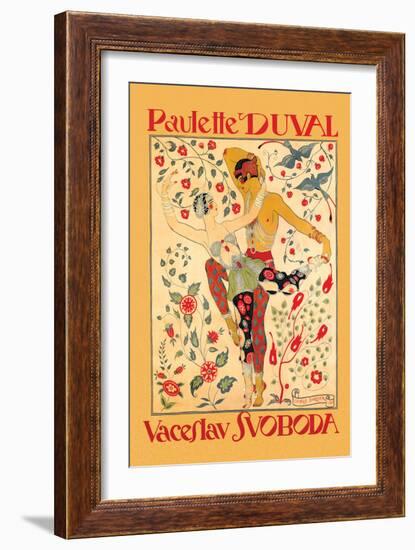 Paulette Duval and Vaceslv Svoboda Dance-Georges Barbier-Framed Art Print