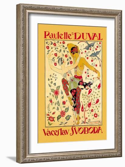 Paulette Duval and Vaceslv Svoboda Dance-Georges Barbier-Framed Art Print