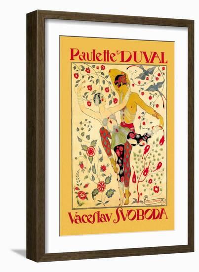Paulette Duval and Vaceslv Svoboda Dance-Georges Barbier-Framed Art Print