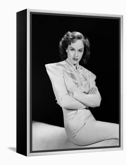 Paulette Goddard (b/w photo)-null-Framed Stretched Canvas