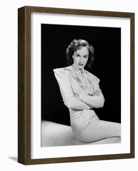 Paulette Goddard (b/w photo)-null-Framed Photo