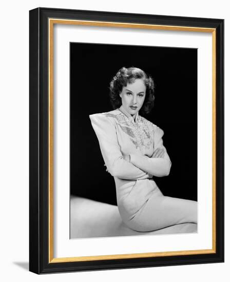 Paulette Goddard (b/w photo)-null-Framed Photo