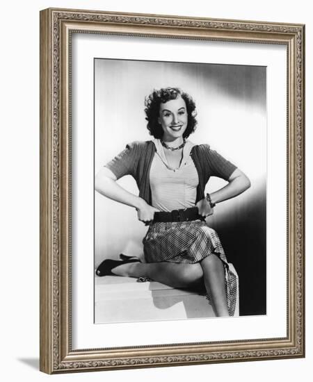 Paulette Goddard (b/w photo)-null-Framed Photo