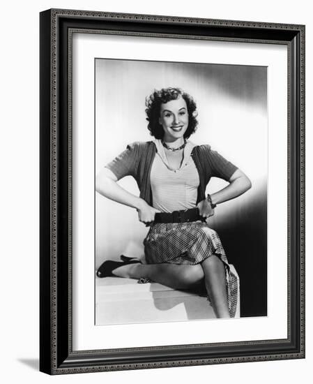 Paulette Goddard (b/w photo)-null-Framed Photo