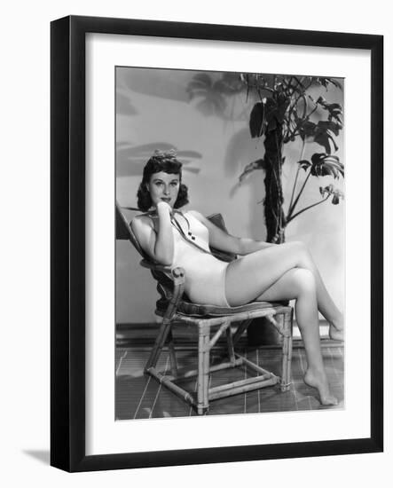 Paulette Goddard (b/w photo)-null-Framed Photo