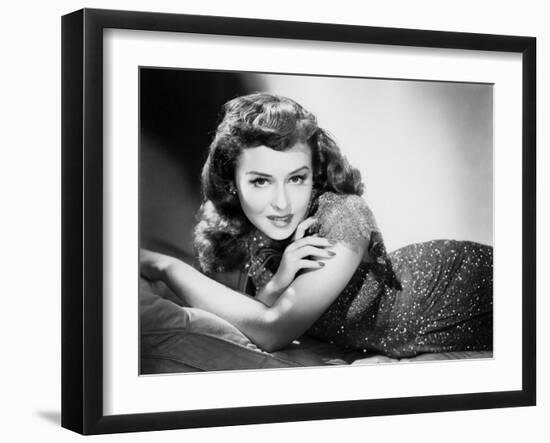 Paulette Goddard (b/w photo)-null-Framed Photo