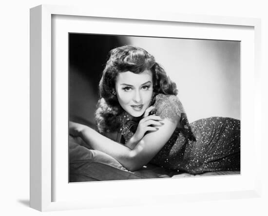 Paulette Goddard (b/w photo)-null-Framed Photo