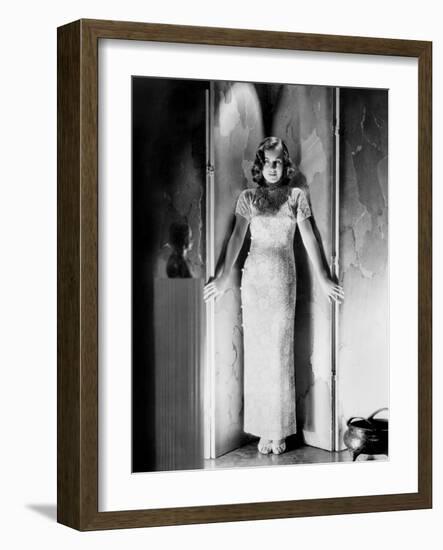 Paulette Goddard (born Marion Levy, 1911 - 1990), (b/w photo)-null-Framed Photo