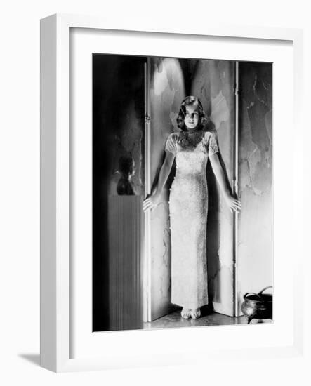 Paulette Goddard (born Marion Levy, 1911 - 1990), (b/w photo)-null-Framed Photo
