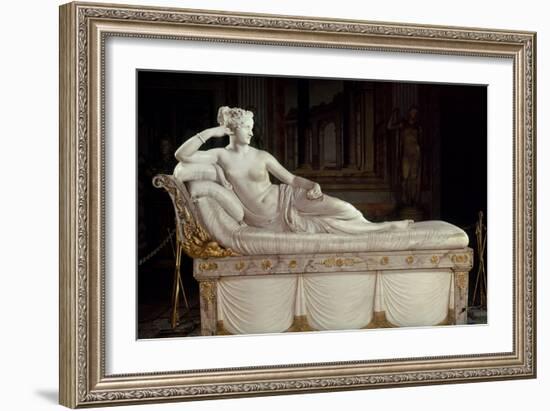 Paulina Bonaparte (1780-1825) as Venus Triumphant, circa 1805-08-Antonio Canova-Framed Giclee Print