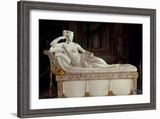 Paulina Bonaparte (1780-1825) as Venus Triumphant, circa 1805-08-Antonio Canova-Framed Giclee Print