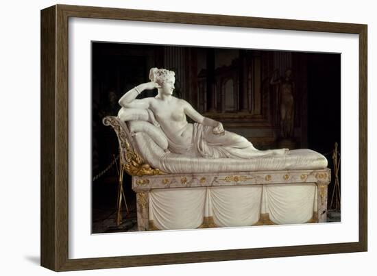 Paulina Bonaparte (1780-1825) as Venus Triumphant, circa 1805-08-Antonio Canova-Framed Giclee Print