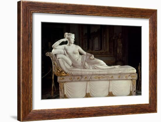 Paulina Bonaparte (1780-1825) as Venus Triumphant, circa 1805-08-Antonio Canova-Framed Giclee Print