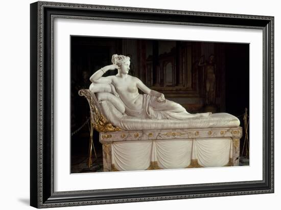 Paulina Bonaparte (1780-1825) as Venus Triumphant, circa 1805-08-Antonio Canova-Framed Giclee Print