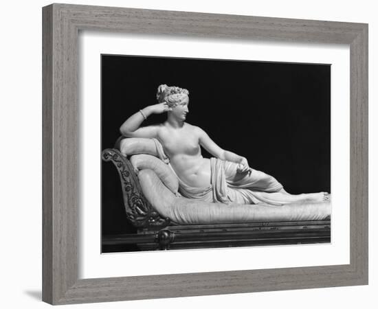 Pauline Bonaparte, Princess Borghese as Venus Triumphant, c.1805-08-Antonio Canova-Framed Giclee Print