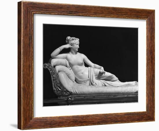 Pauline Bonaparte, Princess Borghese as Venus Triumphant, c.1805-08-Antonio Canova-Framed Giclee Print