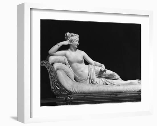 Pauline Bonaparte, Princess Borghese as Venus Triumphant, c.1805-08-Antonio Canova-Framed Giclee Print