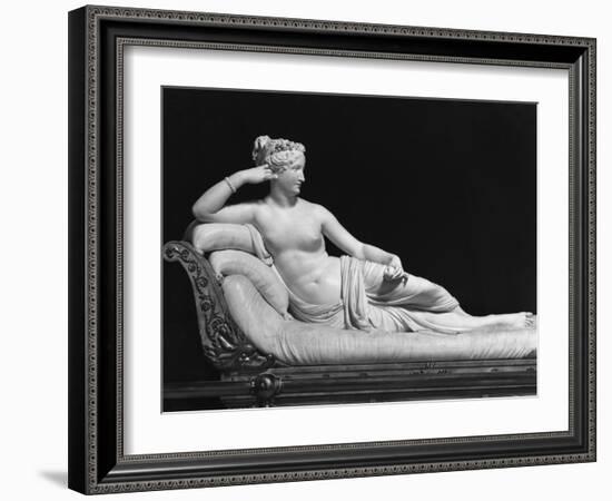 Pauline Bonaparte, Princess Borghese as Venus Triumphant, c.1805-08-Antonio Canova-Framed Giclee Print