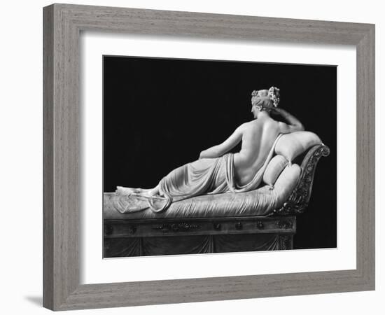 Pauline Bonaparte, Princess Borghese as Venus Triumphant, Rear View, c.1805-08-Antonio Canova-Framed Giclee Print