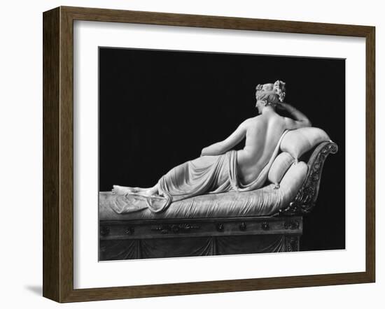 Pauline Bonaparte, Princess Borghese as Venus Triumphant, Rear View, c.1805-08-Antonio Canova-Framed Giclee Print