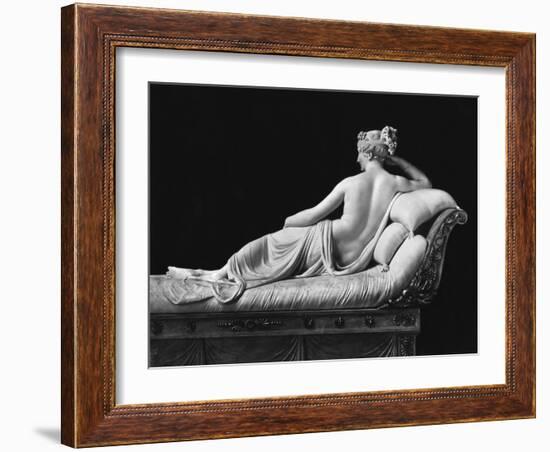 Pauline Bonaparte, Princess Borghese as Venus Triumphant, Rear View, c.1805-08-Antonio Canova-Framed Giclee Print