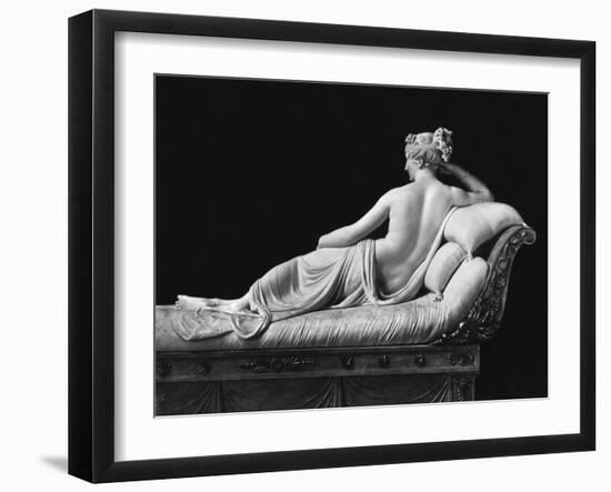 Pauline Bonaparte, Princess Borghese as Venus Triumphant, Rear View, c.1805-08-Antonio Canova-Framed Giclee Print