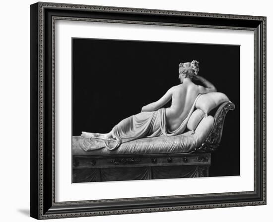 Pauline Bonaparte, Princess Borghese as Venus Triumphant, Rear View, c.1805-08-Antonio Canova-Framed Giclee Print