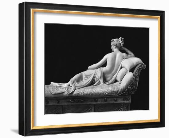 Pauline Bonaparte, Princess Borghese as Venus Triumphant, Rear View, c.1805-08-Antonio Canova-Framed Giclee Print