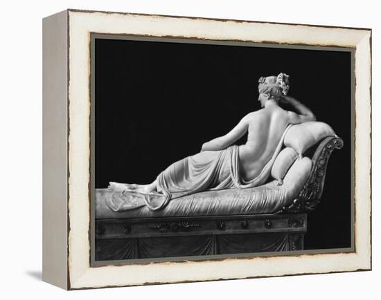 Pauline Bonaparte, Princess Borghese as Venus Triumphant, Rear View, c.1805-08-Antonio Canova-Framed Premier Image Canvas