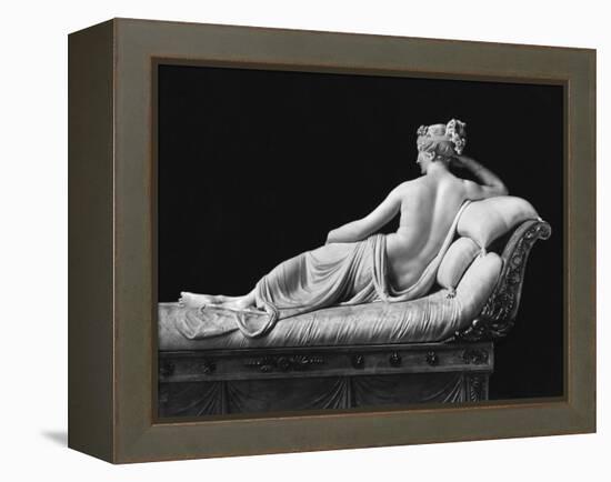 Pauline Bonaparte, Princess Borghese as Venus Triumphant, Rear View, c.1805-08-Antonio Canova-Framed Premier Image Canvas