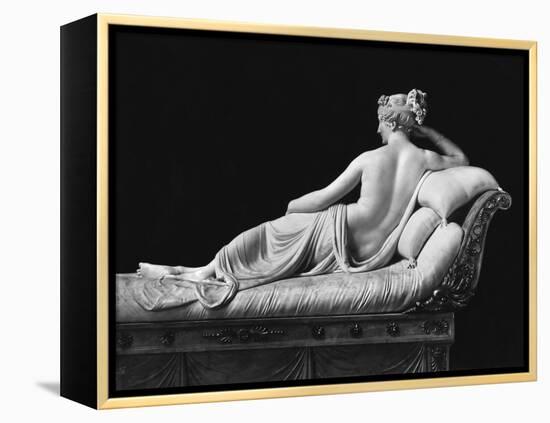 Pauline Bonaparte, Princess Borghese as Venus Triumphant, Rear View, c.1805-08-Antonio Canova-Framed Premier Image Canvas