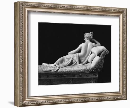 Pauline Bonaparte, Princess Borghese as Venus Triumphant, Rear View, c.1805-08-Antonio Canova-Framed Giclee Print