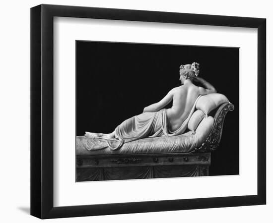 Pauline Bonaparte, Princess Borghese as Venus Triumphant, Rear View, c.1805-08-Antonio Canova-Framed Giclee Print