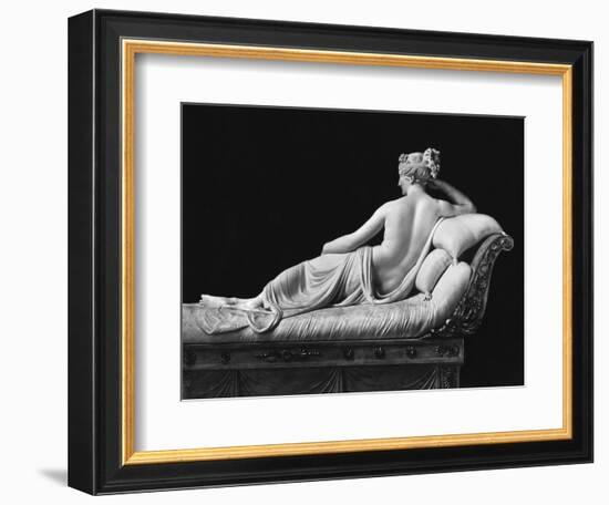 Pauline Bonaparte, Princess Borghese as Venus Triumphant, Rear View, c.1805-08-Antonio Canova-Framed Giclee Print