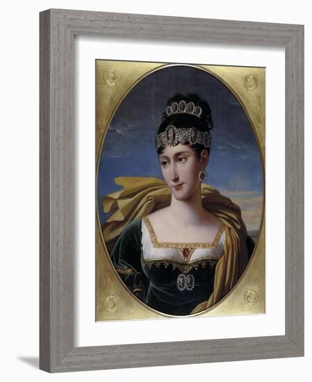 Pauline, Princess Borghese, c.1809-Robert Lefevre-Framed Giclee Print