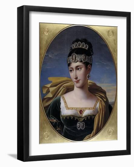 Pauline, Princess Borghese, c.1809-Robert Lefevre-Framed Giclee Print