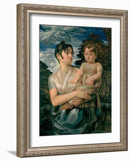 Pauline Runge with Her Two-Year-Old-Son, 1807-Philipp Otto Runge-Framed Giclee Print