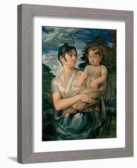 Pauline Runge with Her Two-Year-Old-Son, 1807-Philipp Otto Runge-Framed Giclee Print