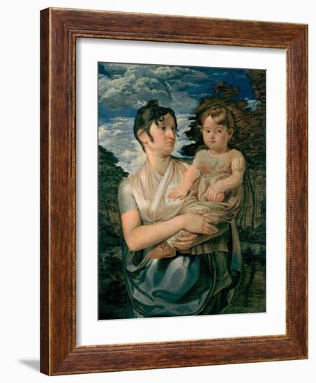 Pauline Runge with Her Two-Year-Old-Son, 1807-Philipp Otto Runge-Framed Giclee Print