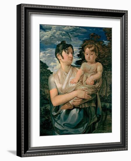 Pauline Runge with Her Two-Year-Old-Son, 1807-Philipp Otto Runge-Framed Giclee Print