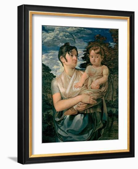 Pauline Runge with Her Two-Year-Old-Son, 1807-Philipp Otto Runge-Framed Giclee Print