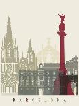 Barcelona Skyline Poster-paulrommer-Art Print