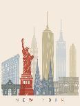 Detroit Skyline in Watercolor Background-paulrommer-Art Print